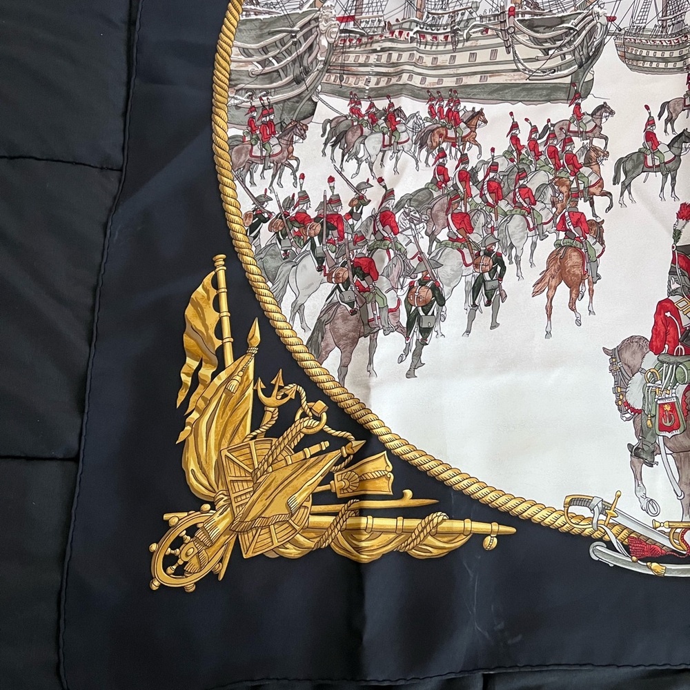 Hermès Paris “Marine et Cavalerie” Silk Scarf - Picture 5 of 10